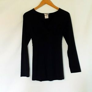 Tomorrow's Mother Maternity Black Long Sleeve Shirt Size Small